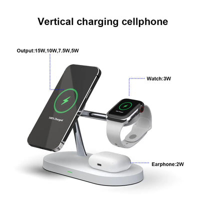 Wireless Charger Stand Magnetic For iPhone Fast Charging Station