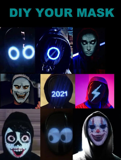 Programmable LED Halloween Mask