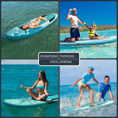 AquaBalance 6" SUP – Inflatable Stand-Up Paddle Board with Non-Slip Deck & Control Fin