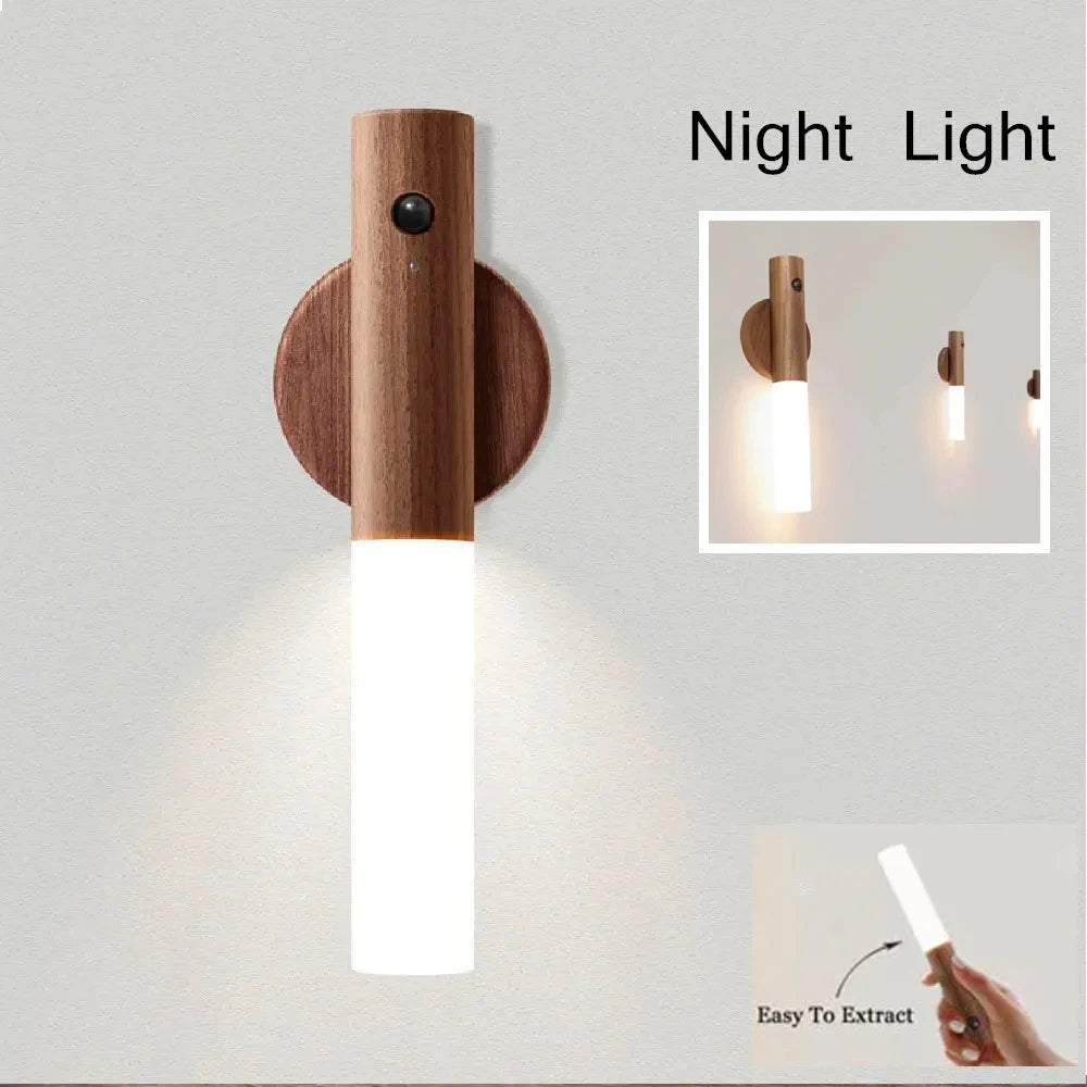 LED USB Night Light Magnetic Wall Lamp