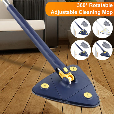 Triangle Mop 360° Rotatable Spin Cleaning Mop  Squeeze Wet