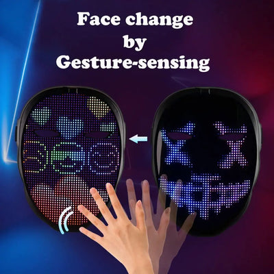 Programmable LED Halloween Mask